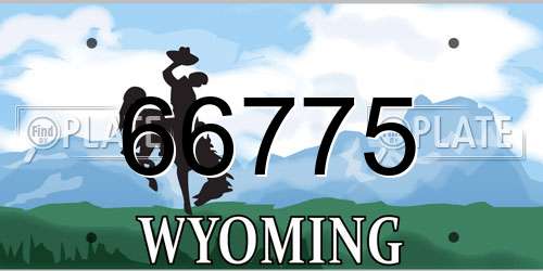 66775 Wyoming License Plate