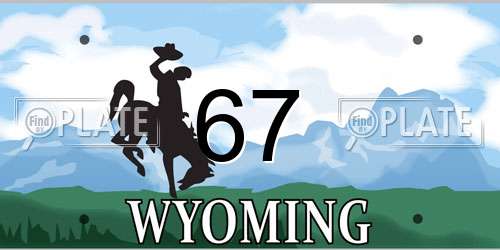 67 Wyoming License Plate