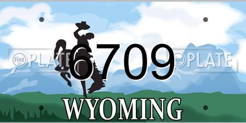 6709 Wyoming License Plate
