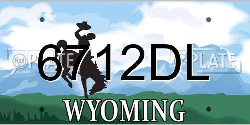 6712DL Wyoming License Plate
