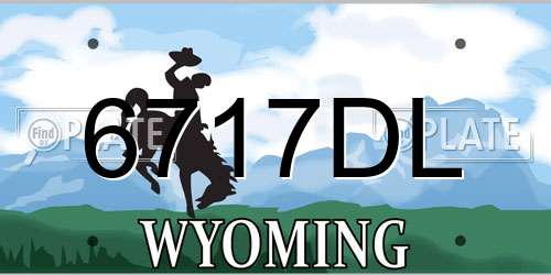 6717DL Wyoming License Plate