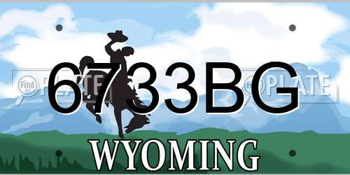 6733BG Wyoming License Plate