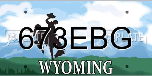 673EBG Wyoming License Plate
