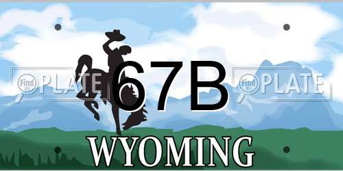 67B Wyoming License Plate