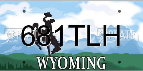 681TLH Wyoming License Plate