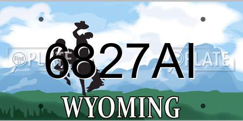 6827AI Wyoming License Plate