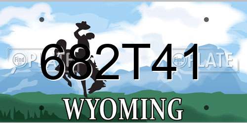 682T41 Wyoming License Plate