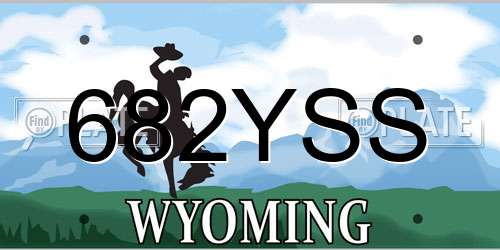 682YSS Wyoming License Plate