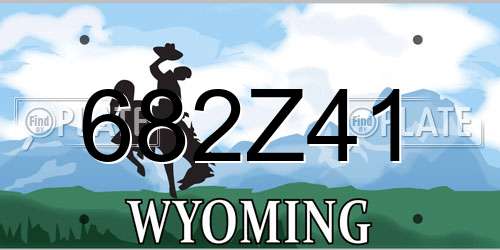 682Z41 Wyoming License Plate