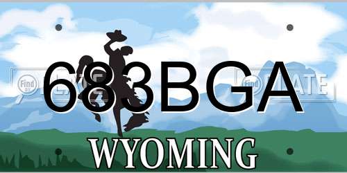 683BGA Wyoming License Plate