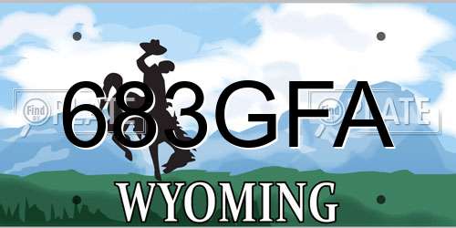 683GFA Wyoming License Plate