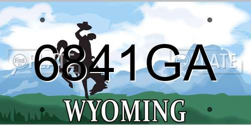 6841GA Wyoming License Plate