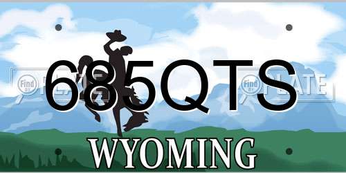 685QTS Wyoming License Plate