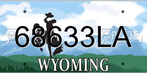 68633LA Wyoming License Plate
