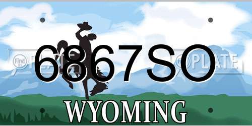 6867SO Wyoming License Plate