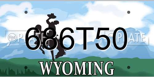 686T50 Wyoming License Plate