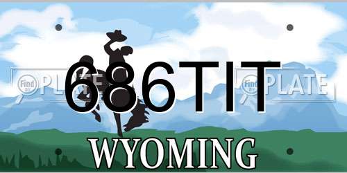 686TIT Wyoming License Plate