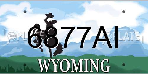 6877AI Wyoming License Plate