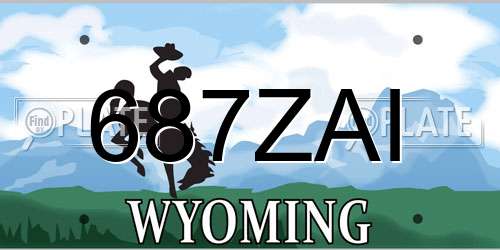 687ZAI Wyoming License Plate