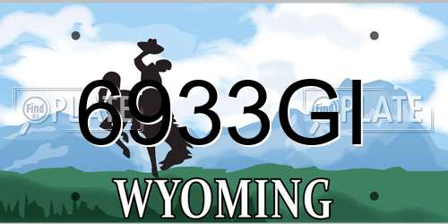 6933GI Wyoming License Plate