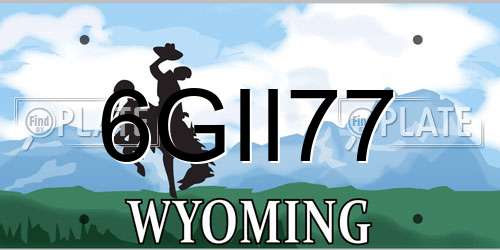 6GII77 Wyoming License Plate