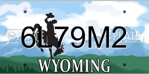 6L79M2 Wyoming License Plate