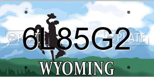 6L85G2 Wyoming License Plate