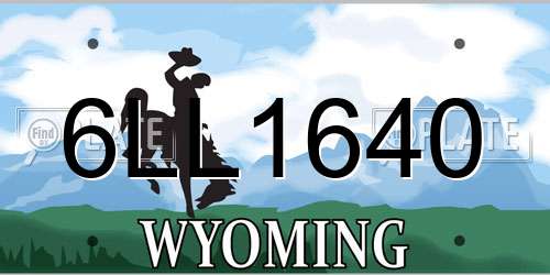 6LL1640 Wyoming License Plate