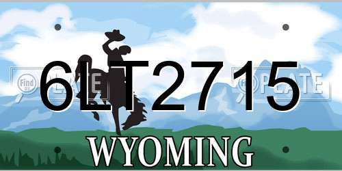 6LT2715 Wyoming License Plate
