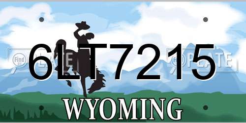 6LT7215 Wyoming License Plate