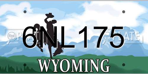6NL175 Wyoming License Plate