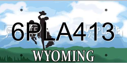 6PLA413 Wyoming License Plate