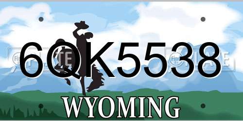 6QK5538 Wyoming License Plate