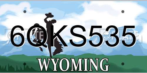 6QKS535 Wyoming License Plate