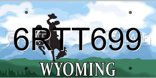 6RTT699 Wyoming License Plate