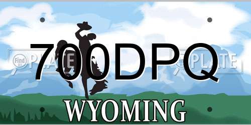 700DPQ Wyoming License Plate