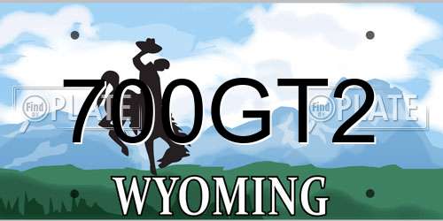700GT2 Wyoming License Plate