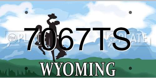7067TS Wyoming License Plate