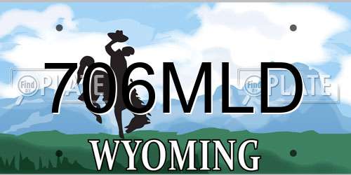 706MLD Wyoming License Plate
