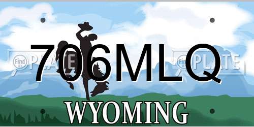 706MLQ Wyoming License Plate
