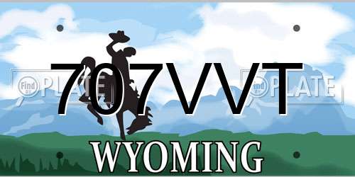 707VVT Wyoming License Plate