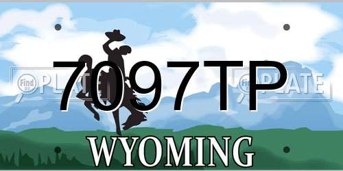 7097TP Wyoming License Plate