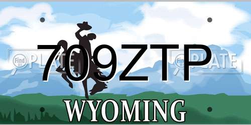709ZTP Wyoming License Plate