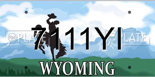 7111YI Wyoming License Plate