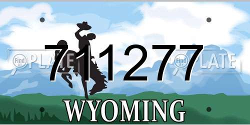 711277 Wyoming License Plate