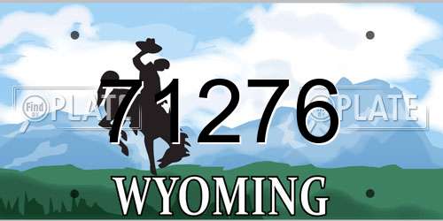 71276 Wyoming License Plate