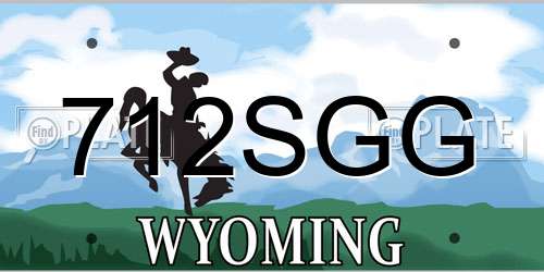 712SGG Wyoming License Plate