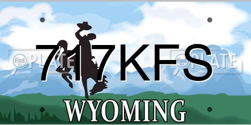 717KFS Wyoming License Plate