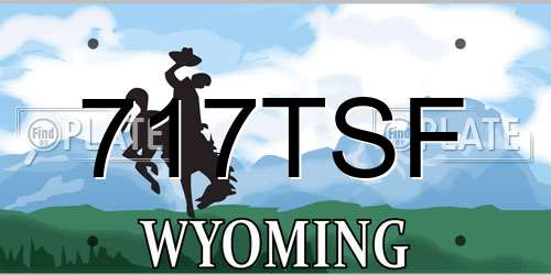 717TSF Wyoming License Plate