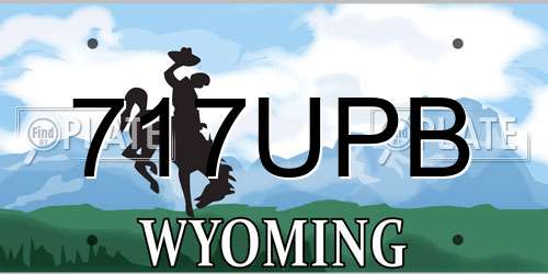 717UPB Wyoming License Plate